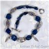 Image 1 : FABULOUS Lapis NUGGET Gemstone Sterling Choker #2082904