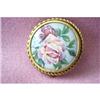 Image 1 : Handpainted Limoges Brooch - Pink and Red Roses#2082964