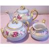 Image 1 : Limoges Tea Set - Wm. Guerin - Blue with Gold #2083003