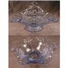 Image 1 : CAPRICE Blue FOOTED Candy (2) Dishes Tab HANDLE#2083044