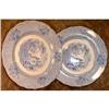 Image 1 : ROSELLE Blue TRANSFERWARE -2 PLATES- ANTIQUE #2083184
