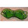 Image 1 : CAMBRIDGE Emerald GREEN 2-part Dish VINTAGE #2083274