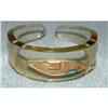 Image 1 : Lucite Cuff Bracelet with Copper Detailing #2083865