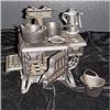Image 1 : Old cook stove w/ pots, pans & coal scuttle #2083940