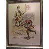 Image 1 : Framed Pen and Ink "48th Regiment of Foot 1755"#2083963