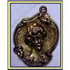 Image 1 : ART NOUVEAU BRASS PENDANT & SILVER BUTTON #2084002