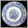 Image 1 : RAJAH SCOTTISH FLOW BLUE PLATE 19C ELEPHANTS #2084025