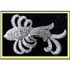 Image 1 : ART NOUVEAU ST SILVER MARCASITE FISH BROOCH #2084036