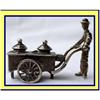 Image 1 : MINIATURE  DUTCH SILVER SOUP SELLER W CART #2084069