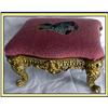 Image 1 : VICTORIAN  FOOT STOOL NEEDLEPOINT EMBROIDERY #2084081