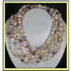 Image 1 : VINTAGE TRIPLE NECKLACE PEARL GOLD AMETHYST #2084104