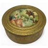 Image 1 : Victorian Portrait on Gilded Brass Powder Jar #2092662