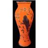 Image 1 : Orange & Black Decorated Tango Glass Vase #2092757