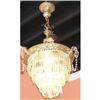 Image 1 : Painted Tole Crystal Chandelier #2092893