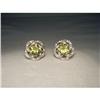 Image 1 : 14K WG Diamond Lemon Quartz Swirl Earrings #2093207