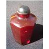 Image 1 : Red Peking glass snuff bottle with geometric #2093279
