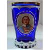 Image 1 : Biedermeier Painted Cobalt Blue Glass #2093360