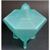 Image 1 : SPHINX  Blue Satin Glass Powder Jar #2100196