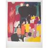 Image 1 : Guiramand Paul Colorful Crowd Lithograph Signed#2100394