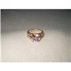 Image 1 : 14K Pink Rose Gold Diamond Amethyst Quartz Ring#2100532