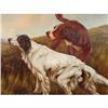 Image 1 : ART ANTIQUE OIL ON CANVAS POINTER DOG HUNT #2100832