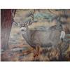 Image 1 : ART ANTIQUE OIL CANVAS OLD BUCK DEER SCENE #2100835