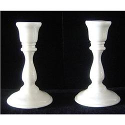 Pair of Antique Ironstone Candlesticks #2100935