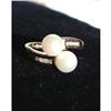 Image 1 : Pearl & Diamond Ring, 14K Yellow Gold #2110585