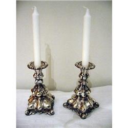 Silverplated rococostyle candlesticks #2110617