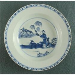 Antique Chinese Qianlong Blue White Dish  #2111050