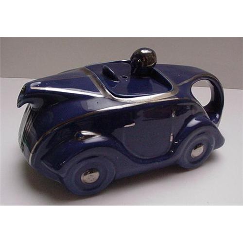 Sadler English Royal Blue Racing Car Teapot 2091497