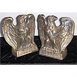 Brass Eagle Bookends w/1776 platform #2092011