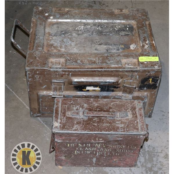 TWO MILITARY AMMO BOXES