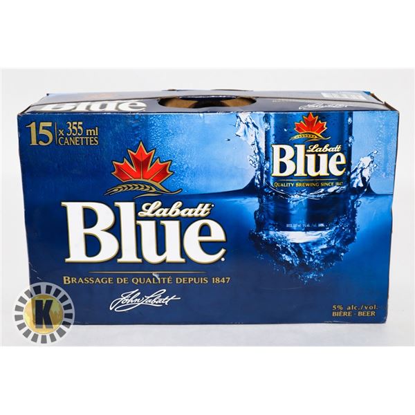 CASE OF LABATT BLUE- 15 * 355ML; 5.0%ALC.