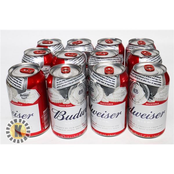 12 PACK CAN BUDWEISER 355ML 5.0% ALC.