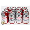 Image 1 : 12 PACK CAN BUDWEISER 355ML 5.0% ALC.