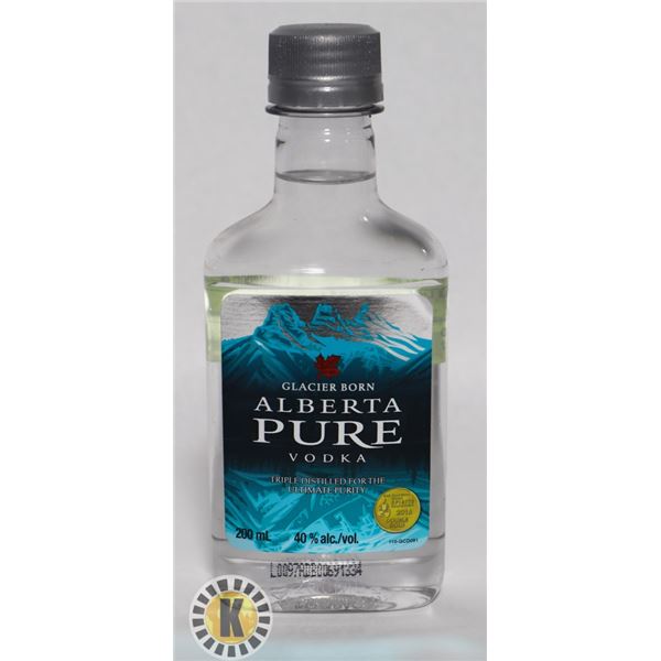 GLACIER BORN ALBERTA PURE VODKA  200ML 40% ALC.
