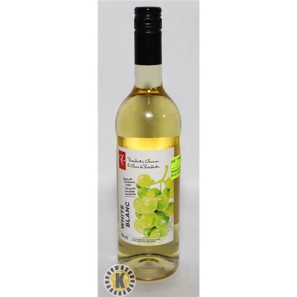 PRESIDENT'S CHOICE WHITE DE-ALCOHOLIC WINE 750ML