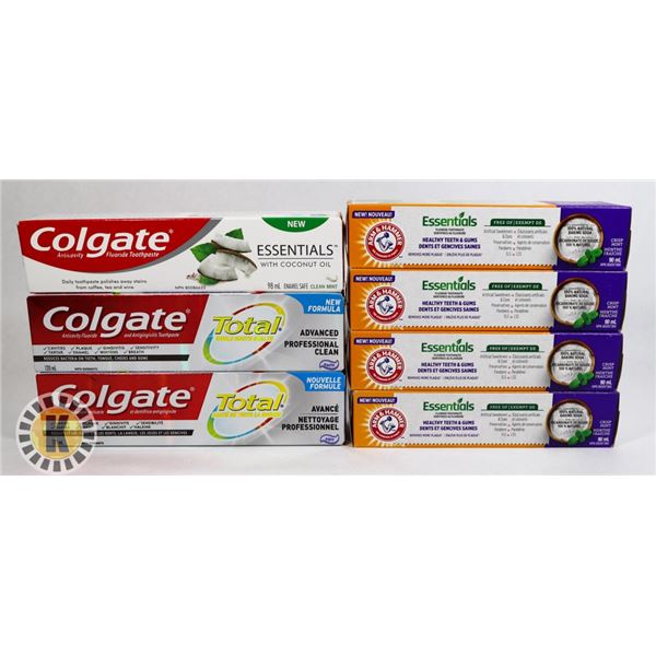 BAG OF ASSORTED DENTAL CARE PRODUCTS