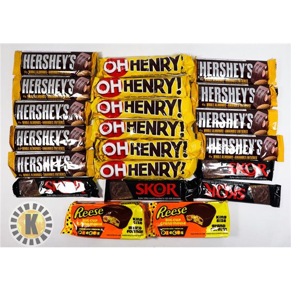 BAG OF ASSORTED CHOCOLATE INCLUDES O HENRY&HERSHYS