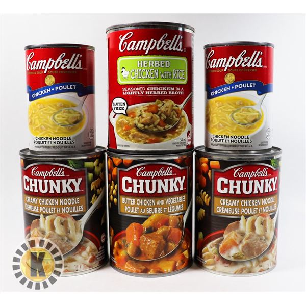 BAG OF ASSORTED CANNED SOUP