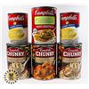 Image 1 : BAG OF ASSORTED CANNED SOUP