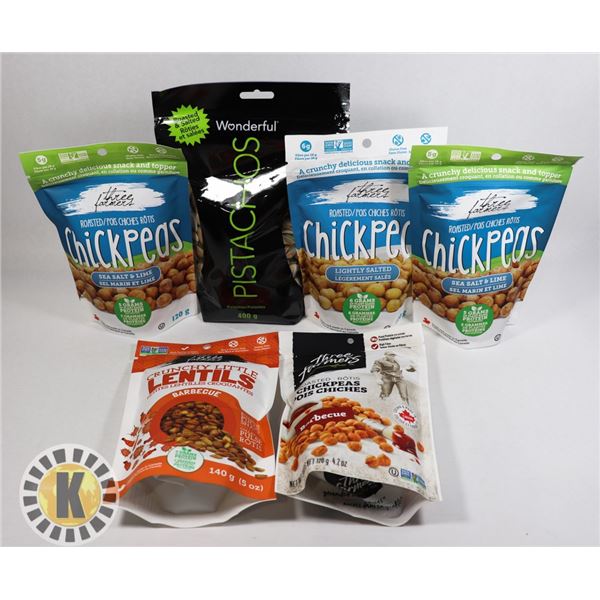 BAG OF ASSORTED CHICK PEAS AND PISTACHIOS