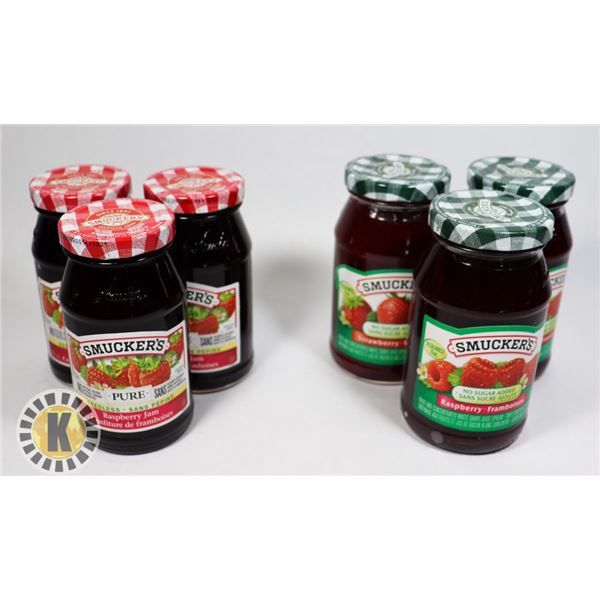 BAG OF ASSORTED SMUCKER'S JAM