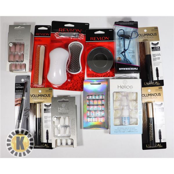 BAG OF ASSORTED BEAUTY PRODUCTS