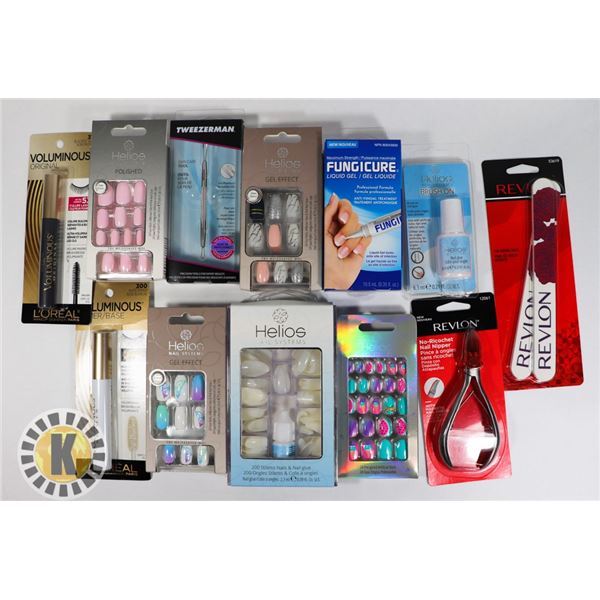 BAG OF ASSORTED BEAUTY PRODUCTS