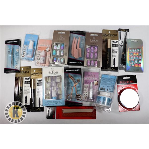 BAG OF ASSORTED BEAUTY PRODUCTS