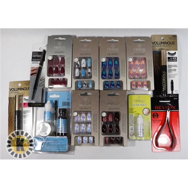 BAG OF ASSORTED BEAUTY PRODUCTS