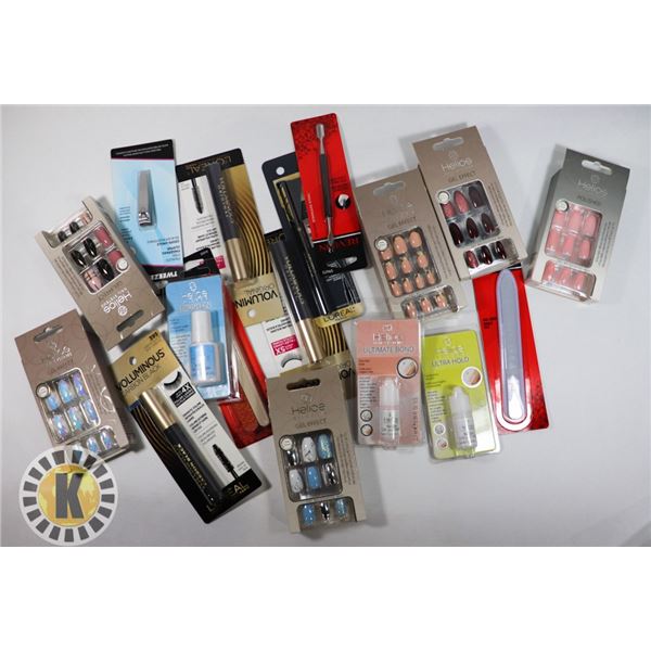 BAG OF ASSORTED BEAUTY PRODUCTS