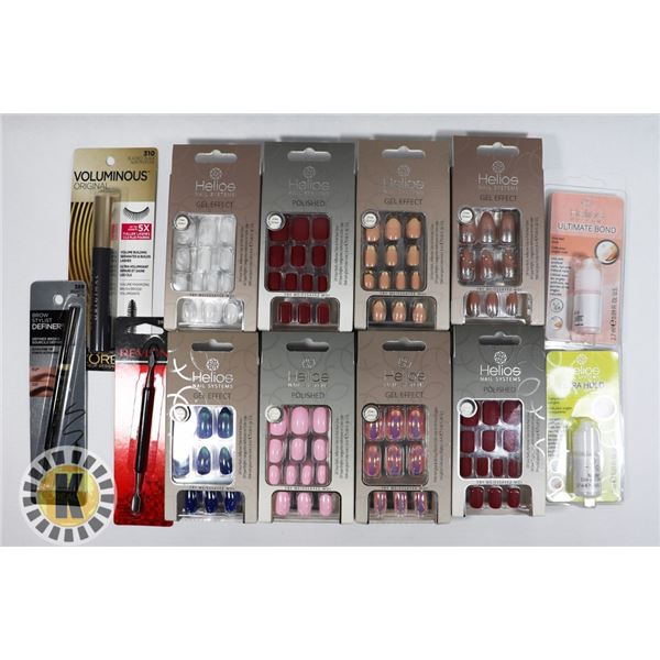 BAG OF ASSORTED BEAUTY PRODUCTS